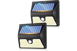 LBSTP Outdoor Solar Security Lights - 150LEDs Solar Powered Wall Lights with 3 Modes Motion Sensor, Super Bright Outside Solar Lights IP65 Waterproof for Front Door, Yard, Garage, Garden, Fence