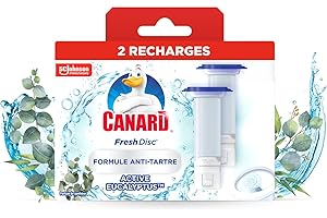 Canard Wc Fresh Disc Recharges Active Eucalyptus – Bloc Sans Cage Nettoyant WC – 2 Recharges