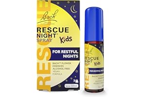 Rescue Kids Calm Nights Spray, Flower Essences, to Support Your Child and Promote A Calming Bedtime Routine, Alcohol Free, Spray onto Your Tongue