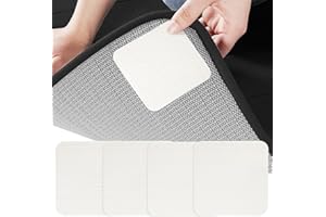 GRIWUUT Pinze per tappeti antiscivolo per tappeti angolari Nastro biadesivo per pavimenti in legno duro pavimenti in laminato e piastrelle Mantenere il tappeto in posizione nessun danno riutilizzabile 2 paia