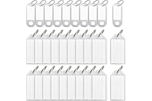 DTTRA 30 sztuk breloczków do etykiet, przezroczyste oznakowanie, tabliczki rejestracyjne, wystrzały klasyfikacji artykułu, używane do oznaczania zwierząt domowych, bagażu, kluczy