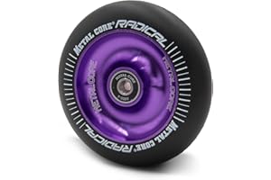 Bestial Wolf Metal Core Rueda Radical Black para Scooter Freestyle, Diámetro 110 mm