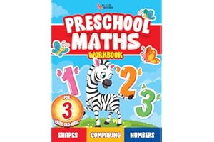 Preschool Maths Workbook: Comparing, Shapes and Numbers for 3 year old kids