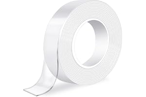 KIKC Double Face Extra Fort, Ruban Adhésif Double Face, Peut être Réutilisé Après le Lavage et le Séchage Avec de l'eau, il Existe de Nombreux Scénarios D'application(2.3cm*3Meter)