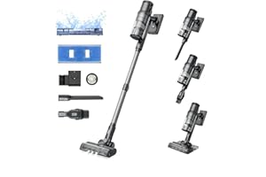 proscenic P11 Mopping Aspirateur Balai sans Fil, avec Réservoir d'eau, Puissante d'aspiration de 35K Pa, Écran Tactile, Ultra Léger, Idéal pour Le Tapis/Sols Dur/Poils d'animaux