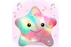 NYOBABE Sensory Toys for Autism,Musical Light Up Star Sensory Lights,Special Needs Developmental Toys,Adhd Autism Plush Kids Sleep Aid,Birthday Xmas Gifts for Girls Boys 3 4 5 6 7 8 9 10 Colorful