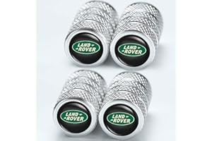 NANNUT 4Uds Tapas válvulas de neumáticos de Coche, Tapas Válvula con Anillo Goma, Cubiertas Vástago Impermeables A Prueba Polvo, para Land Rover Discovery Range Rover Sport Defender LR2 3 4