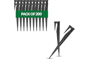 GARDENIX® Pack of 200 WirePEG Securing Pegs for Boundary Wire for Robotic lawnmowers kompatible with Gardena Husqvarna Worx Bosch