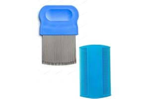 ROMAXO 2Pcs Lice Comb, Double Sided Hair Comb Nit Combs Head Lice Treatment for Adults, Kids, Dogs, Cats