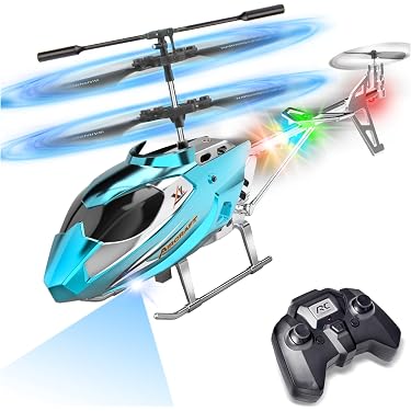 Hélicoptère Miniature Télécommandé 2 Canaux Avec LED - Pour Enfants Et Débutants - Rouge - Portée Environ 15m