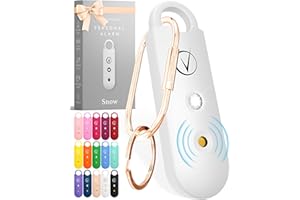 Vantamo Personal Alarms for Women with Strobe LED Light, Extra Loud 130dB Self Defense Keychain with 2 Dynamics, Unique Panic Alarm with Keychain & Keyring for Bag or Backpack and Low Battery Notice