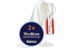 culiclean Bayeta Cristales Azul – Paños de Limpieza Profesional para Cristales, Espejos y Superficies Brillantes – Fabricado en Austria – 2 Paños de Microfibra 70x80cm Blanco