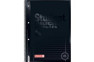 ‎BRUNNEN BRUNNEN Collegeblock Premium Student Colour Code | A4, Lineatur 27, 80 Blatt, onyx