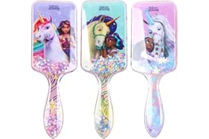 Joy Toy - Unicorn Academy Bürste mit Glitzerelementen - 3 Designs: Sophia, Eva & Layla (Figur kann NICHT gewählt werden)