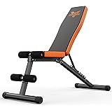 Dskeuzeew Panca da allenamento pieghevole e regolabile, 300 kg/660 lb, pieghevole e veloce, per casa, allenamento, palestra