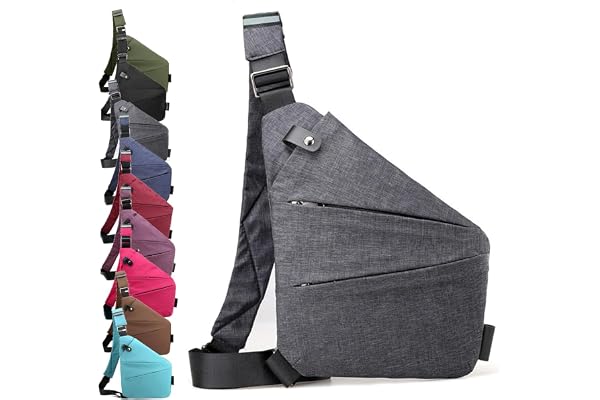 Sac à bandoulière antivol, Sac de Voyage antivol pour Homme et Femme, Sac de Poitrine Multi-Poches, Sac à bandoulière, Sac de Voyage étanche pour vélo, Camping, randonnée