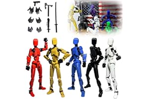 HOIDOKLY Figurine d'action T13, figurine d'action T13 2024, figurines d'action avec plusieurs articulations, impression 3D de figurines mobiles, figurine d'action robot Lucky 13, figurine d'action