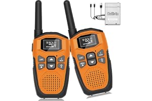 Walkie-talkies för vuxna,lång räckvidd,2-pack,NXGKET laddningsbar walkie-talkie för barn med inbyggt litiumjonbatteri,16 kanalers radio med typ-C-laddningskabel,VOX-funktion,LED-ficklampa,för camping