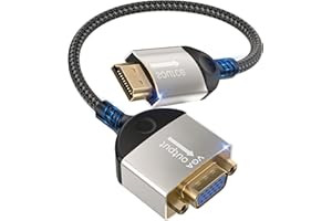 Lumivtx HDMI zu VGA Adapter,1080P@60HZ Unidirektional HDMI Computer auf VGA Monitor Adapter (Stecker auf Buchse) für Computer,Laptop,Desktop,PC,Monitor,HDTV,auf Projektor Display