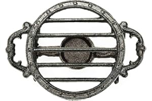 Sungmor Heavy Duty Hierro Fundido Tetera Calentador Soporte Estable para Tealight Stand | Estufa Decorativa Calentador de candelita para Villa Yard Balcón Redondo