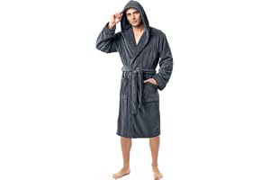 NY Threads NY Threads badrock med huva för män med huva av fleece (1-pack)