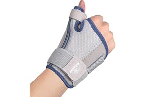 NuCamper Opaska na Kciuk i Orteza Nadgarstka, Regulowane Szyna na Palec, Wsparcie Orteza do Prostowania, Lewej i Prawej, Stabilizator dla Złamane Palce,Łagodzi Ból,Zapalenie Ścięgien,Zapalenie Stawów