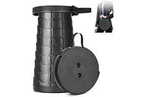 The FlexiNest Portable Collapsible Stool - Telescopic Camping Stools Folding Lightweight with Heavy Load Capacity - Pop Up Camping stool for Adults for Fishing, Hiking, BBQ, and Travel