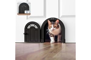 PURRFECT PORTAL Meow Manor® Cat Door Interior Door - No-Flap, Interior Cat Door for Cats Up to 20 lbs, Easy DIY Setup, Secured Installation in Minutes, No Training Needed…