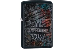 Lighter-Harley Davidson - Zippo - Briquet Classique - en Laiton - Design Individuel - Taille idéale pour la Poche
