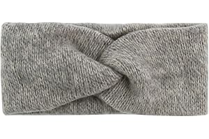 EMODWEY Feinstrick Stirnband mit weicher Oberfläche und Kaschmir für Damen und Mädchen - Hochwertiges Strick-Kopfband mit Fleece-Innenfutter, Ohrenschutz, warm und weich, für Winter und Frühjahr