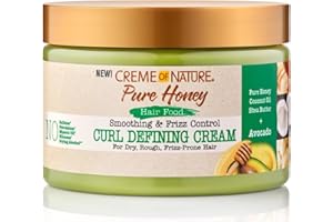 ‎CREME OF NATURE Creme of Nature, Pure Honey Hair Food Avocado, formende Creme mit Avocadoöl und Honig, definiert und pflegt Locken, Behandlung für lockiges und krauses Haar, Leave-in, 326ml