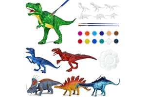 FGZU Dinosaurier Malerei Kit - Kunst und Handwerk für Kinder im Alter von 3-10, 6 Pack DIY Dinosaurier Spielzeug Handwerk Kits - kreative Geschenke für Jungen Mädchen Alter 3 4 5 6 7 8 Jahre alt (6)