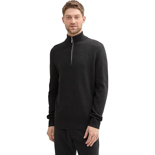 TOM TAILOR MIT STEHKRAGEN - Sweater met rits - sky captain blue