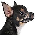 Mayerzon Dog Muzzle, Soft Mesh Muzzles for Small Medium Large Dogs Chihuahua Poodle Husky Labrador Retriever, Breathable Dog Mouth Guard for Biting Chewing Grooming, Allow Panting Drinking(XS, Black)