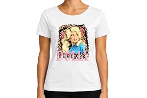 Dolly Parton Country musik legend västerländska damer t-shirt | Cowgirl Nashville Tennessee Leopard vintage ikon blond musiker minne 70-talet fanartikel