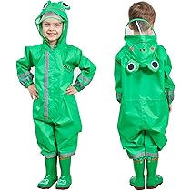 Impermeabile Bambino Unisex Con Cappuccio - Design Animaletto - Leggero E Traspirante Per Pioggia - Taglie 3-10 Anni