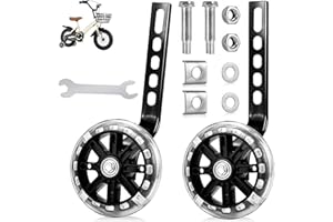 LXYYDS Stabilisateur Velo Enfant, Vélo Roue Auxiliaire, Roues d'entraînement Réglables, Stabilisateur Roue Velo, Roulette Velo Enfant, Roues Vélo En fant, pour Vélos 12 14 16 18 20 Pouces (B)