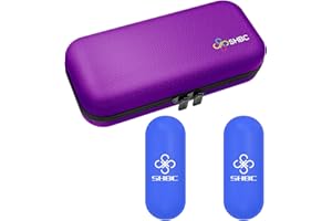 SHBC Insulin Cooler Case for Travel Diabetic Organize Insulated Cooling Bag for Medication with 2 Ice Packs Purple Medical Cool Bag