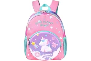 PROTAURI Niños Mochilas - Niños Niñas Bolsa para la Escuela Dibujos Animados Mochila Escuela Primaria Kindergarten Mochilas para 3-7 Años