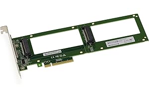 KALEA-INFORMATIQUE Scheda controller PCIe x8 PCIe 3.0 per 2 SSD PCIe NVMe U.2 U2 68-pin SFF-8639. Montaggio diretto sulla scheda senza cavi