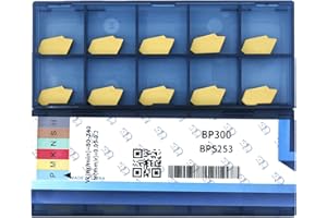 CDBP Plaquette de rechange GTN-3(SP300) pour outils de découpe SPB326/332, revêtement jaune CVD, 10 pièces