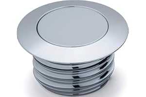 Kuryakyn 7178 Vented Flush Mount Pop-Up Fuel Tank/Gas Cap with Right-Hand Threads for 1996-2019 Harley-Davidson Motorcycles with Screw Tanks, Chrome