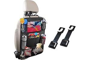 VDFJEK Car Seat Organiser, Car Organiser, Car Organiser Back Seat for Kids, Car Seat Organiser Kids, Car Back Seat Organiser, Car Seat Storage, Car Tidy Organiser Back Seat, Car Accessories for Kids