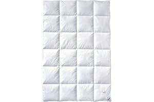 ‎BILLERBECK Billerbeck Daunendecke - E04 Gold Edition - Bettdecke für alle Jahreszeiten - 135 x 200 cm Decke mit echten Daunen - Wärmestufe Mittel