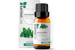 SenseLAB Aceite Esencial de Hierbabuena - Aceite de Hierbabuena Natural 100% Puro de Grado Terapéutico para Difusor de Aromaterapia y Humidificador - Protección en Exteriores (30 ml)
