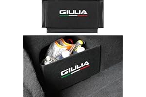 OYDDL 1 organizer per bagagliaio per auto, compatibile con Alfa Romeo Giulia 2016 2017 2018 2019 2020 2021 2022 2023 2024 accessori