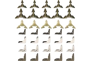 streeHerjjkeA1 70 Stück Buchecken Metall für Bücher, Fotoalben und Scrapbooks - Album Ecke - Vintage Kantendekor in Bronze - wiederverwendbares Eisenmaterial mit Leichter Anbringung