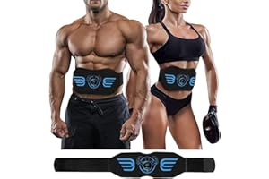 YOUKK EMS Stimolatore Muscolare - Elettrostimolatore per Addominali,Cintura Elettrostimolatore per Addominali - USB Ricaricabile,6 modalità e 9 Livelli di Intensità