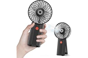 MZGO Portable Handheld Fan, 7 Blades Mini Handheld Fan,15 hrs Working time with Rechargeable Battery, 4 Speeds Low Noise Mini Fan, USB Desk Fan for School, Travel, Camp, Sport