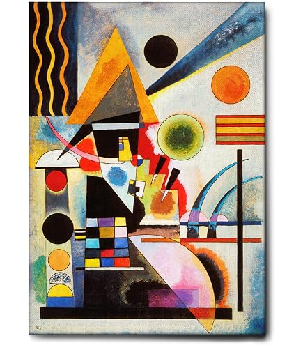Affiche Sur Toile 'Vassily Kandinsky' 80x60 Cm - Impression D'art Encadrée, Tendue Sur Châssis Bois, Prête à Accrocher - 7